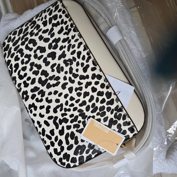 P333. Michael Kors Black Multi Dyed Calf Hair Jet Set Bag  NWT - Picture 1 of 9